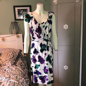 Jones New York purple/white dress size 12